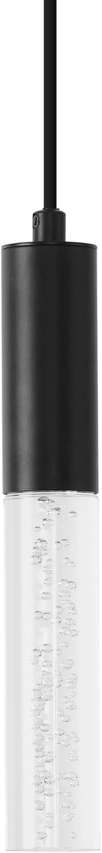 Black LED Pendant Lights for Kitchen Island, Modern 3000K Integrated LED Hanging Light Fixtures for Dining Room, Bedroom, Restaurant