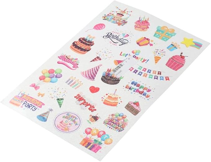 50/60 Pcs Cute Cake Candy Stickers, Cake Food Stickers, Birthday Dessert Stickers, Birthday Cake Stickers, Teacher Reward Stickers, Household Refrigerator Decoration(A 50 pcs)