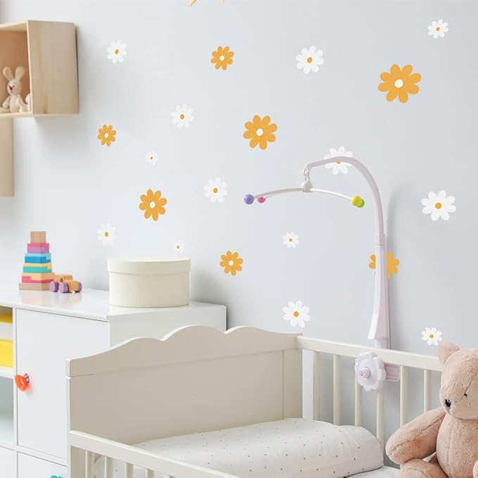 Dahlia Flower Wall Stickers for Living Room, Bedroom, Dining Room, Kitchen, Bathroom, Kids Room, Nursery