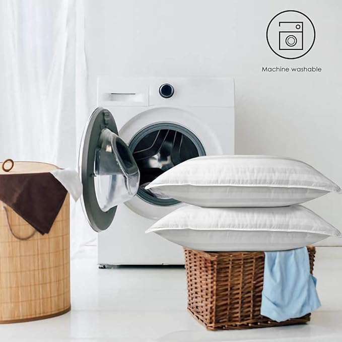 COZSINOOR Bed Pillows for Sleeping (2-Pack)- Hotel Quality Luxury Down Alternative Plush Pillow - Cooling Breathable Medium Premium Microfiber Cover for Side Back and Stomach Sleepers (King Size)