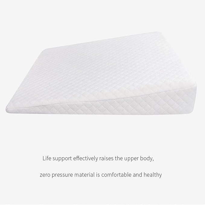 Sleep Pillow for Boys and Girls,Breathable Memory Foam Head Wedge Cushion Prevents Spit Pillow(White, Square)