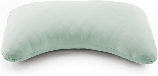 Honeydew Queen Side Pillow Case - Fits The Scrumptious and Essence Curved Pillows for Side Sleeping - Comfortable and Soft Cooling Viscose Made from Bamboo Fabric - Queen Size (Morning Mint Green)