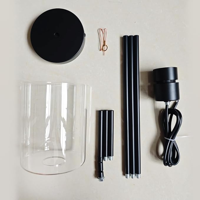 Black Pendant Lights Kitchen Island,Modern Farmhouse Glass Pendant Light,Light Fixture Kitchen Pendant Mini Hanging Light Fixture for Sink (1 Pack Black stem Rod)