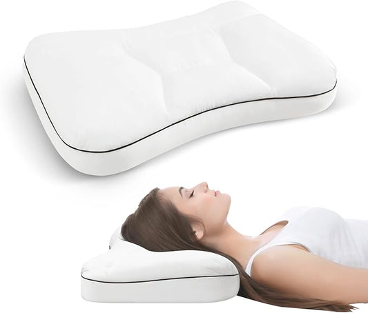 cozyide Cervical Neck Pillow with Removable Pillowcase, Memory Foam Bed Pillows for Neck and Shoulder Support, Ergonomic Neck Support Pillow for Side, Back and Stomach Sleepers, 26" L x 17" W