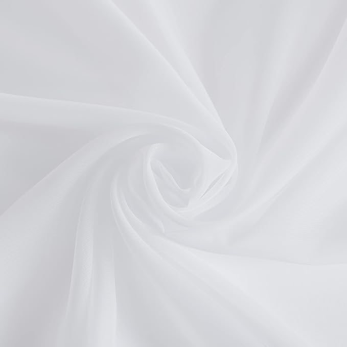 KGORGE Canopy Bed Sheer Curtains for Queen/King/Twin/Full Size, 8 Panels for Girls Boys Adults Bed, Home Bedroom Decor (White, 45 inch Width X 72 inch Length)