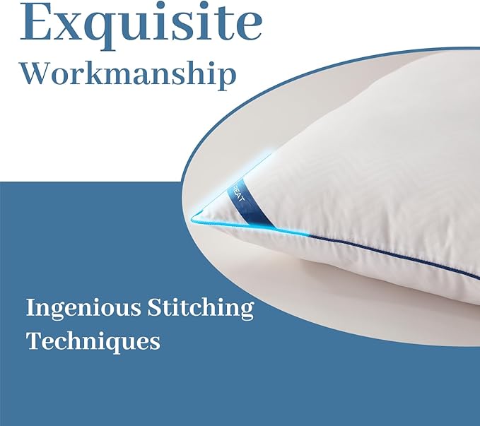BedTreat Bed Pillows for Sleeping, Super Soft Down Alternative Pillows Queen Size Set of 2, Cooling Hotel Quality Pillows for Back, Stomach or Side Sleepers