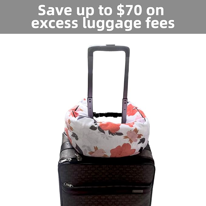 Stuffable Neck Pillow for Travel,Stuffable Travel Pillow,Travel Neck Pillow Stuffable with Clothes Transforms Into Extra Luggage without Excess Fees(Pink) …