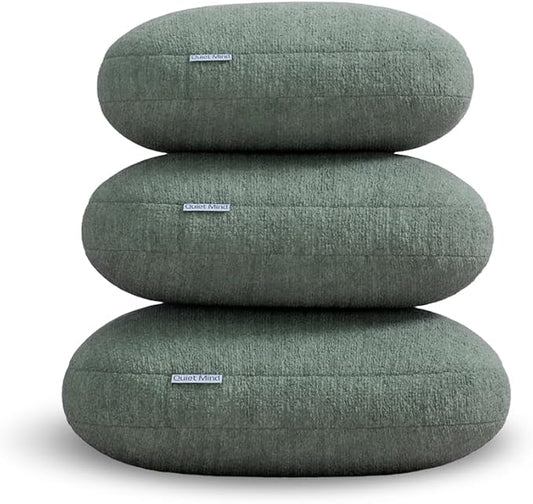 Quiet Mind The Original Weighted Pillow for Adults & Kids - (Medium, Agave Green, 9 lbs) - Weighted Body Pillow - Alternative to Weighted Blanket - Enhanced Deep Sleep and Stress Relief - Hug Pillow