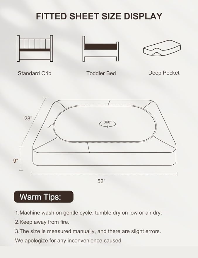 Dusty Blue Neutral Crib Sheets, Soft Muslin Baby Crib Sheets for Standard Crib Mattress, Breathable Neutral Cotton Crib Sheets (46C-09)