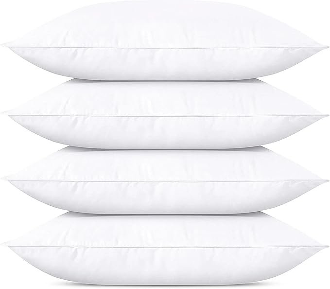 SILUI Pillows Queen Size Set of 4 Pack Soft Medium Support Hypoallergenic Plush Down Alternative Bed Pillow for Back, Stomach or Side Sleepers,20x30in