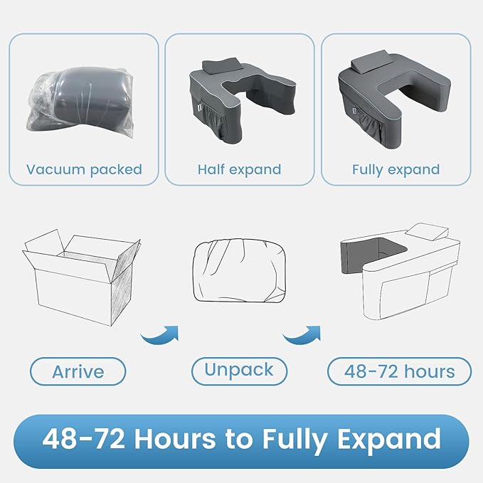 Reading Pillow for Gaming,Lap Desk Pillow for Laptop,Arm Rest Pillow for Reading, Working, Crocheting, Playing Steam Deck Switch or Sitting in Bed,Sofa