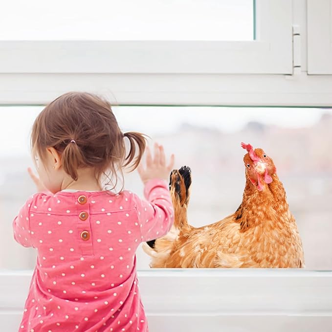 Chicken Wall Decals Peel and Stick Funny Hen Wall Sticker Funny Wall Decals for Kitchen Bedroom Playroom Game Room Farm Barn Funny Stickers Gift for Room Decor