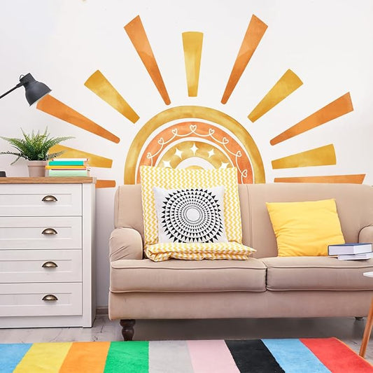 Sun Wall Sticker for Baby Nursery, Girls, Boys, Toddlers, Preschoolers, Teenagers