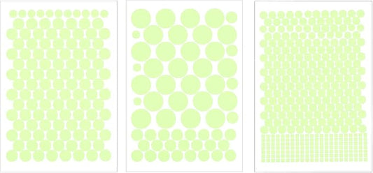 uxcell 1 Set Glow in The Dark Ceiling Stickers, Dots and Squares Wall Decals, Glowing Dot Decal Decoration for Ceiling and Wall