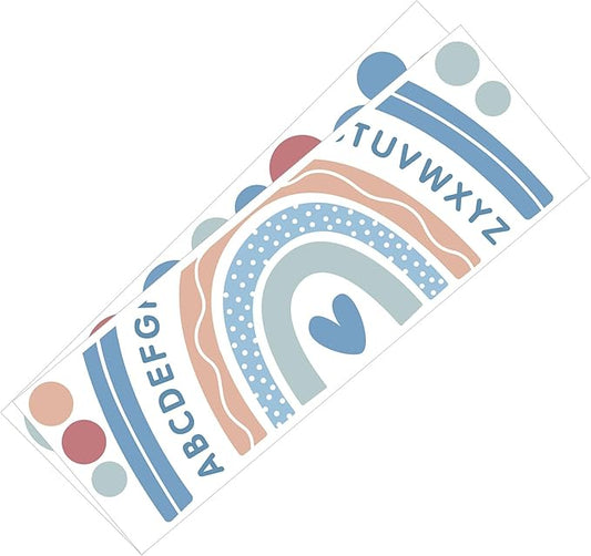 uxcell 19 Pcs (1 Sheet) Polka Dots Wall Sticker, PVC Peel and Stick Rainbow Wall Decal Sticker for Bedroom Classroom, Colorful