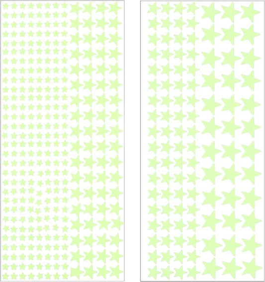 uxcell 420Pcs Glow Stars, Glow in The Dark Ceiling Stickers, Adhesive Stars Wall Decals Glowing Decal Decoration for Ceiling and Wall