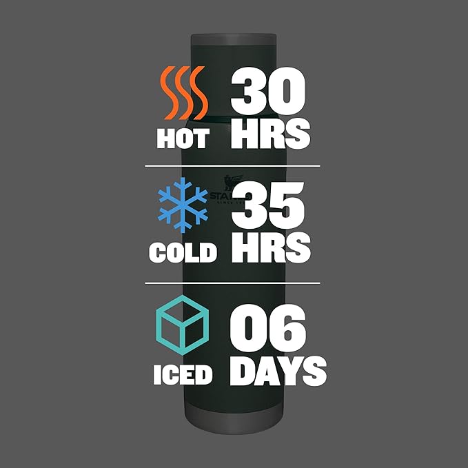 STANLEY Adventure To Go Insulated Travel Tumbler - 1.4QT - Leak-Resistant Stainless Steel Insulated Bottle with Insulated Cup Lid and Splash-Free Stopper