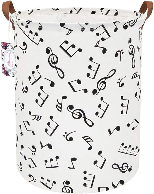 Kids Laundry Basket Kids Hamper Baby Laundry Hamper Toy Storage Bin for Boys Room Decor Nursery Hamper Gift Baskets for Bedroom Bathroom(Musical Note)