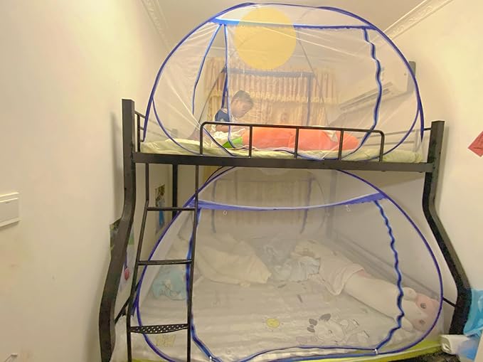 Pop-up Mosquito net Double Bed,L79x W59 x H59 in Double Door Zip Portable Tent Travel Mosquito net Free-Standing use one Compartment to Install Suitable for Bedroom no Hooks no Chemicals
