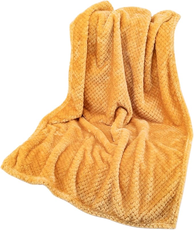 Fuzzy Blanket or Fluffy Blanket for Baby, Soft Warm Cozy Coral Fleece Toddler, Infant or Newborn Receiving Blanket for Crib, Stroller, Travel, Decorative (28Wx40L, XS-Banana)