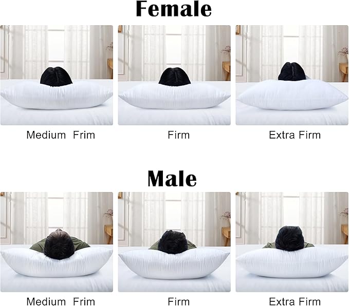 Shatex Firm Pillow, Queen Bed Pillow 28 x 20inch, Adjustable Pillow for Neck Pain Relief,Back Pillow Provide Strong Support for Stomach & Side Sleepers