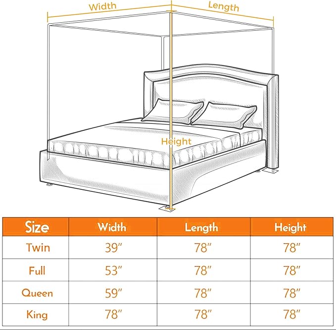 Canopy Bed Frame Post for King Size Beds,Premium Stainless Steel Bed Post Poles Thicken Bed Canopy Frame,Fit for Four-Corner Bed and Mosquito Curtains