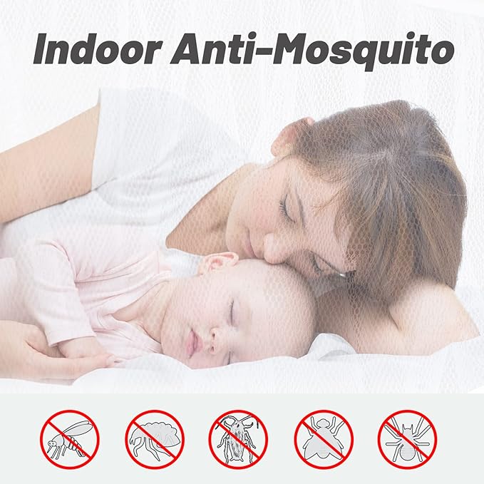 South to East White Canopy Bed Curtains, 4 Corner Post Bed Canopy for Girls & Adults, Top Luxurious Bed Drapes for Bedroom Decoration, 4 Openings, 100% Ripstop Polyester, Easy Install, King/Queen Size