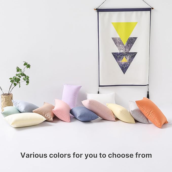 MEILA 2 Pack Cotton Tiny Pillows, 11"x7" Mini Pillows for Kids, Pets, Sleeping and Traveling, Small Washable Decorative Pillows for Neck, Wrist, and Knee, Beige & Grapefruit