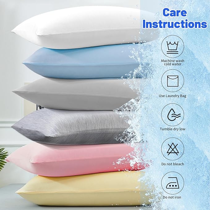 Cooling Body Pillow Case for Hot Sleepers - Body Pillow Cover Cooling Double Side Arc-Chill Q-Max>0.5 Cooling Fiber - Breathable Cooling Body Pillow Cover with Zipper (Pink, 20" x 54")