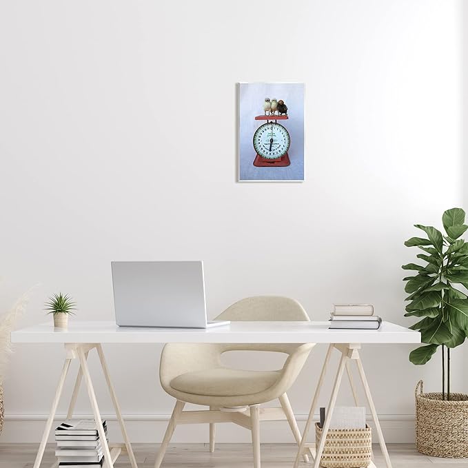 Stupell Industries Country BaBy Chick Birds on Vintage Kitchen Scale Wood Wall Art, Design By Tania Soderman