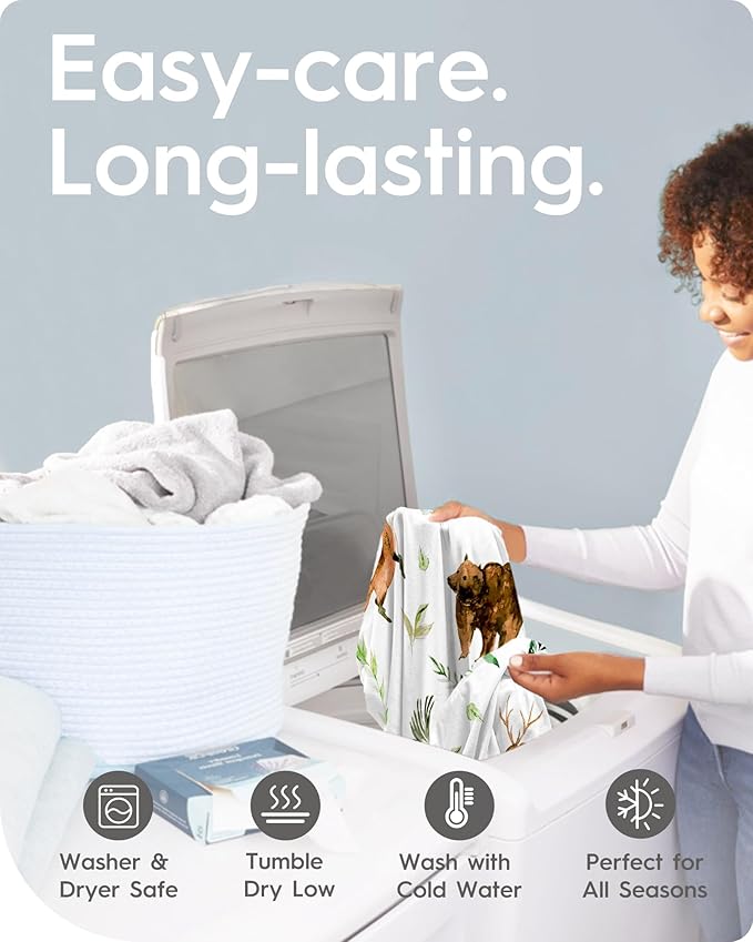 Premium Soft Crib Sheets for Boys, Ultra Breathable Crib Fitted Sheet, Super Stretchy Baby Bed Sheets 28''x52''x9'' Extra Deep Pocket