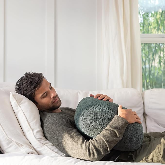 Quiet Mind The Original Weighted Pillow for Adults & Kids - (Small, Blueberry, 6 lbs) - Weighted Body Pillow - Alternative to Weighted Blanket - Enhanced Deep Sleep and Stress Relief - Hug Pillow