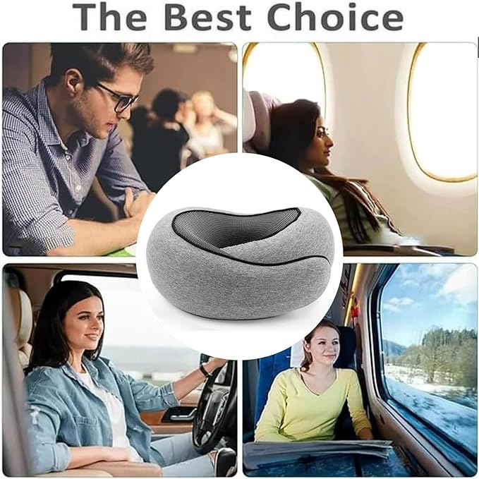 Travel Neck Pillows for Airplanes 2024 New Travel Pillow Neck Travel Pillow Memory Foam Airplane Pillow Soft Airplane Neck Pillow(Dark Grey)