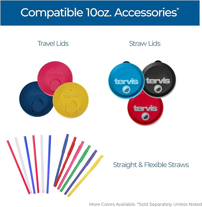 Tervis Travel Lid Made in USA Double Walled Insulated Tumbler Travel Cup Keeps Drinks Cold & Hot, Fits 10oz Tumblers, Orange