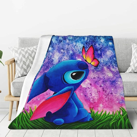 Cartoon Blanket Throw Super Soft Cover Flannel Cozy for Kids Girls Sofa Bedding Living Room Decor (50""x40""), Style-1, Flzz-1