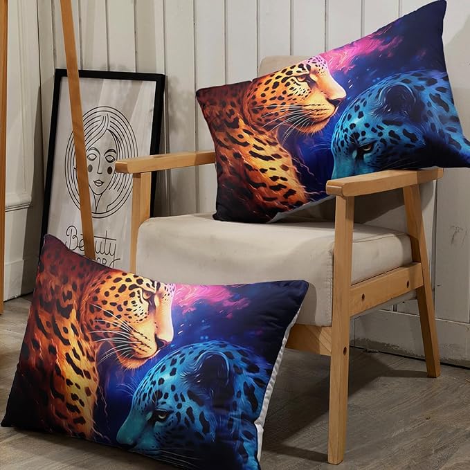 AILONEN Leopard Print Fitted Sheet Set Twin XL Size,Safari Wildlife Cheetah Bed Sheet Set TwinXL Size for Boys Kids,3 Pieces Animal Leopard TwinXL Fitted Sheet with 2 Pillowcases Decor