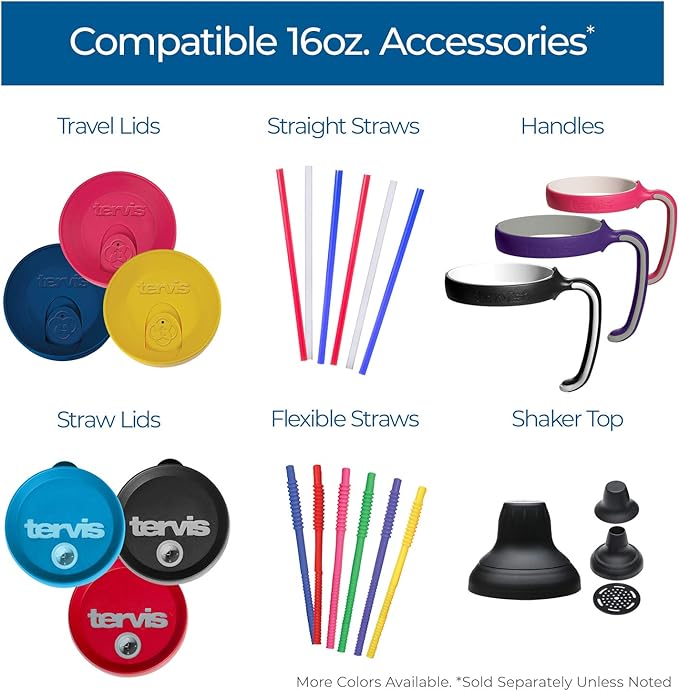 Tervis Travel Lid Made in USA Double Walled Insulated Tumbler Travel Cup Keeps Drinks Cold & Hot, Fits 16oz Tumblers, Clear