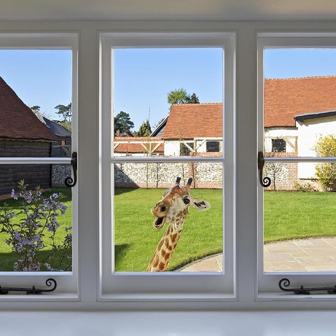 Giraffe Wall Decal Peel and Stick Funny Giraffe Stickers Gift for Friends Kids Room Funny Wall Window Decor Fridge Closet Stickers Decoration