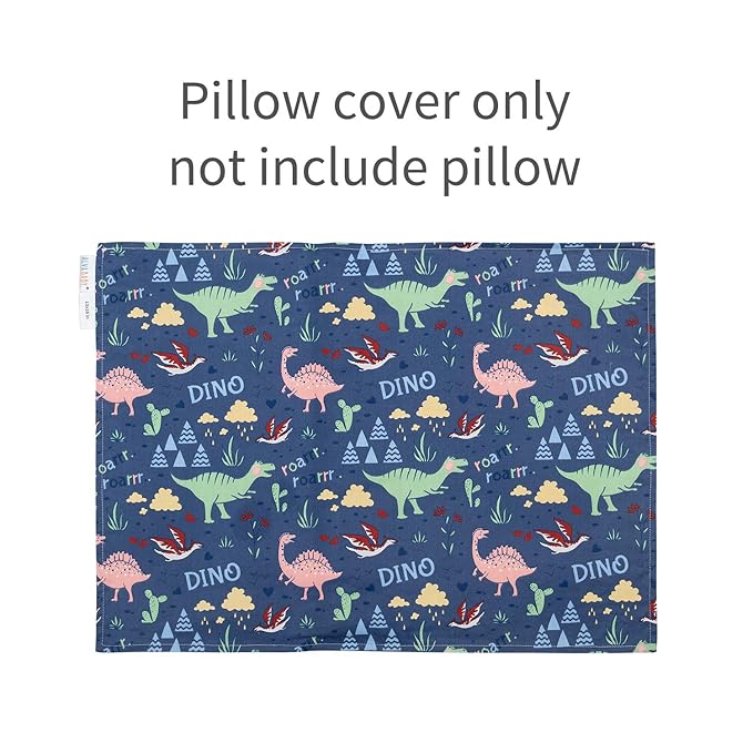 ALVABABY Toddler Pillowcases, Fits 14x20 in Kids Pillow, 2 Pack Organic Cotton Baby Pillow Cover Envelope Kids Pillowcases for Boys Girls 2Pillowcases-14x19 Inch (Pack of 2)