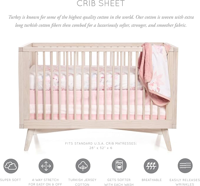 Crib Sheets - Crib Sheets Girl -Crib Sheets Boy - Jersey Sheets - Nursery Bedding - Toddler Bedding Sets for Girls - Toddler Bedding Sets for Boys - Baby Crib Sheets - OILO Studio Crib Sheet Prim
