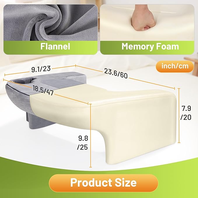 DELLAN Reading Pillow for Bed, Gaming Pillow for Lap, Memory Foam Lap Desk Pillow with Arm Rest for Adult