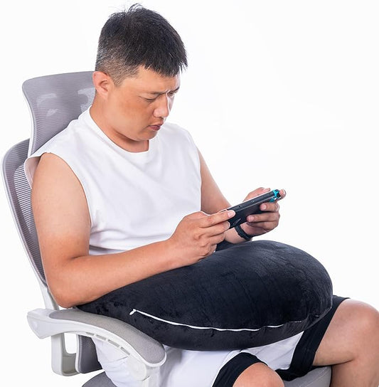 TYYIHUA Gaming Pillow Reading Pillow for Gaming Gamer Pillow Gaming Pillow for Lap Arm Rest Pillow Lap Pillow for Gaming, for Reading, Working (Black)