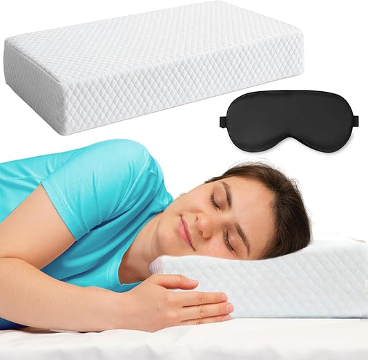 Cube Bed Pillows for Sleeping on Your Side, Cooling Memory Foam Pillow Support Head & Neck, Cervical Pillow, Thick Bed Pillow Designed to Align Your Head, Neck, and Spine