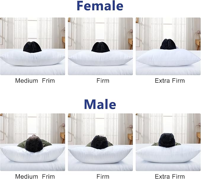 Shatex Firm Pillow, Standard Bed Pillow 26 x 20inch, Adjustable Pillow for Neck Pain Relief,Back Pillow Provide Strong Support for Stomach & Side Sleepers