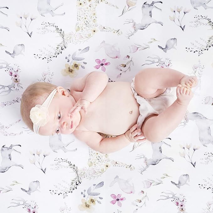 Crib Sheets - Crib Sheets Girl -Crib Sheets Boy - Jersey Sheets - Nursery Bedding - Toddler Bedding Sets for Girls - Toddler Bedding Sets for Boys - Baby Crib Sheets - OILO Studio Crib Sheet Fawn