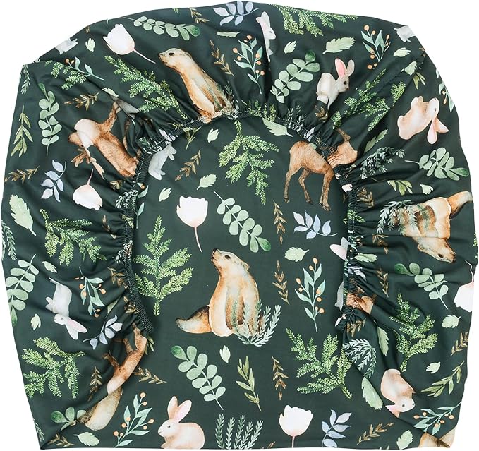 JISEN Fitted Crib Sheets 1 Piece Soft Breathable Baby Crib Sheets for Standard Crib and Toddler Mattress Baby Bed Sheets for Crib for Baby Boys Girls Neutral 28x52 Inch Bear