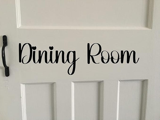Home Door Sign Stickers - Bedroom Décor - Bathroom Door Sign - Toilet - Kitchen - Living Room (Dining Room)