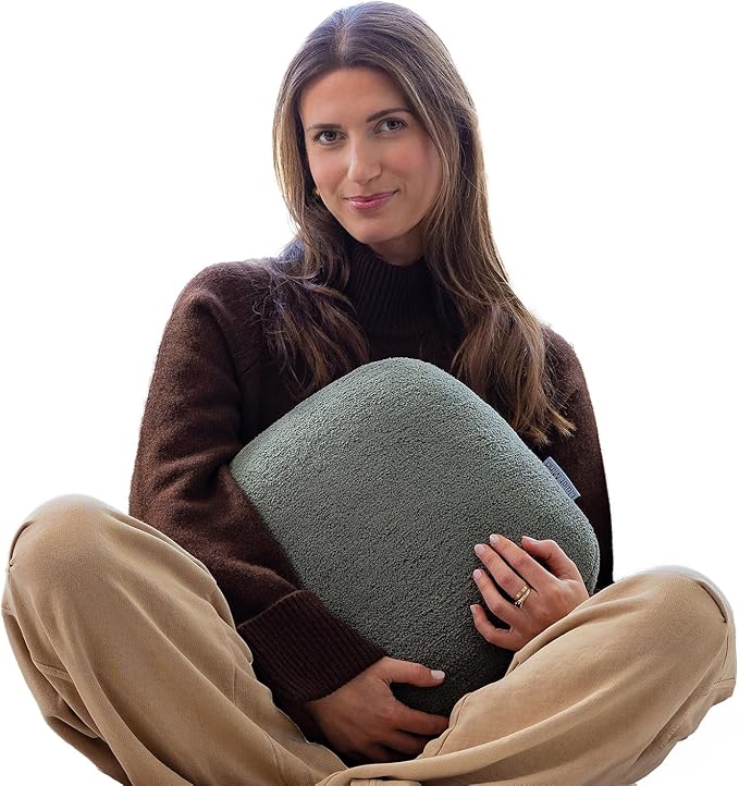 Quiet Mind The Original Weighted Pillow for Adults & Kids - (Small, Agave Green, 6 lbs) - Weighted Body Pillow - Alternative to Weighted Blanket - Enhanced Deep Sleep and Stress Relief - Hug Pillow