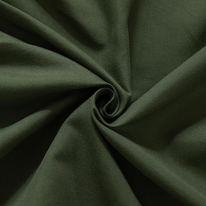 Bed Skirt Queen Size Ruffled Bed Skirt with Split Corners, 18 Inch Drop Dust Ruffle Bed Skirt with Platform, Green, Queen - 18" Drop
