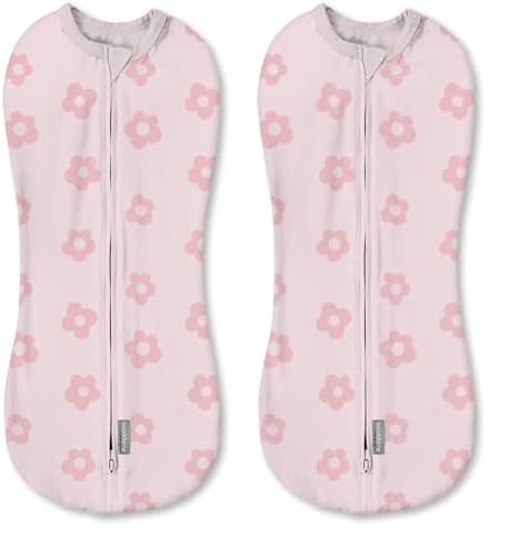 SwaddleMe by Ingenuity Pod, 0-2 Months, 2-Pack - Flower Confetti